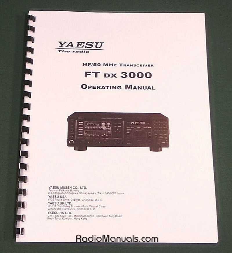 Yaesu FTdx-3000 Operating Manual